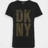DKNY STACKED GROMMET LOGO - Print T-shirt - Black 12 DKNY STACKED GROMMET LOGO - Print T-shirt - Black -Bag Haven Store 018c665e67d74cbb8e89f0f25643a254