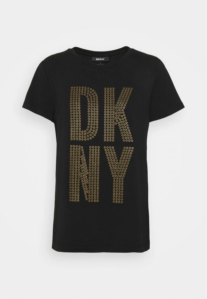 DKNY STACKED GROMMET LOGO - Print T-shirt - Black 7 DKNY STACKED GROMMET LOGO - Print T-shirt - Black - Image 5