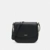 DKNY BRYANT SADDLE BAG - Across Body Bag - Black/gold-coloured -Bag Haven Store 01e2e1a91fad4f388271ea46997ea27c