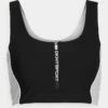 DKNY COLORBLOCK SCOOP NECK BRA LOGO ZIPPER - Light Support Sports Bra - Halogen -Bag Haven Store 02a89afc6224437fafc68ac148c5e3c8