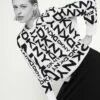 DKNY EXPLODED LOGO - Jumper - Ivory/black -Bag Haven Store 03e455ae05474d18936040e7f45137ee