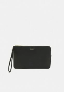 DKNY BRYANT WRISTLET POUCH SUTTON - Wallet - Black/gold-coloured