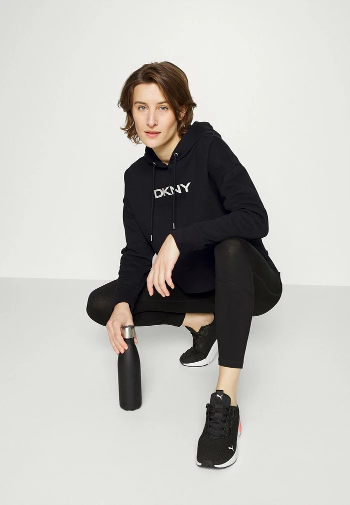 DKNY DEBOSSED SNAKE LOGO HOODIE - Hoodie - Black/silver 4 DKNY DEBOSSED SNAKE LOGO HOODIE - Hoodie - Black/silver - Image 2
