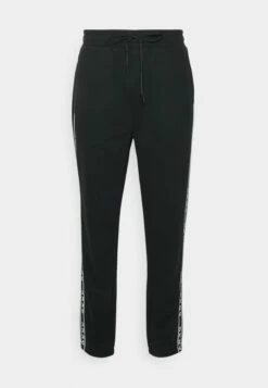 DKNY TAPED LOGO PANT - Tracksuit Bottoms - Black