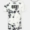 DKNY CLOUD WASH TEE - Print T-shirt - Black -Bag Haven Store 08dec16ac1834a9f818ecc2993bdaae1