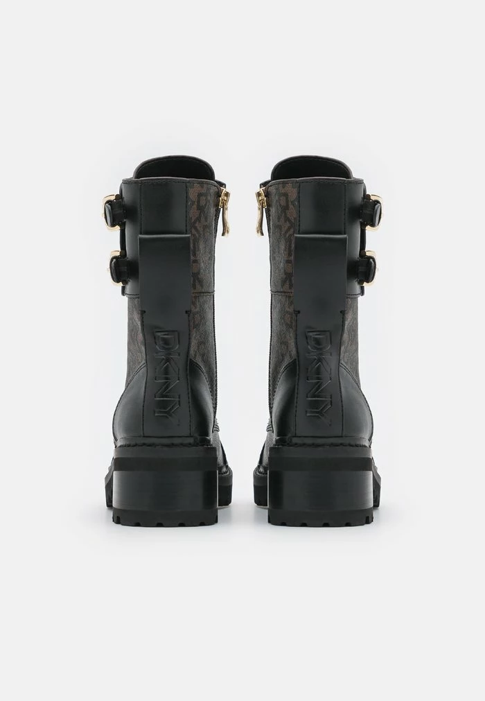 DKNY BART COMBAT BOOT BUCKLE - Lace-up Ankle Boots - Brown/black 6 DKNY BART COMBAT BOOT BUCKLE - Lace-up Ankle Boots - Brown/black - Image 4