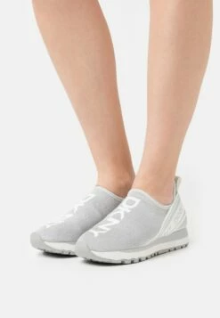 DKNY JAY - Slip-ons - Silver/white