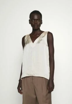 DKNY VNECK TANK - Blouse - Muslin
