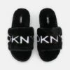 DKNY PALZ SLIDE - Slippers - Black/white 13 DKNY PALZ SLIDE - Slippers - Black/white -Bag Haven Store 0a8ef0473b674f50a692fb954f6bb765