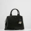 DKNY MEDIUM SATCHEL - Handbag - Black/gold -Bag Haven Store 0b2f5a32ae444eee87b549e27c4fb52e