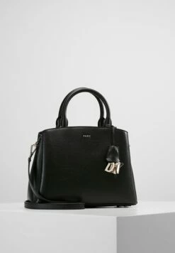 DKNY MEDIUM SATCHEL - Handbag - Black/gold
