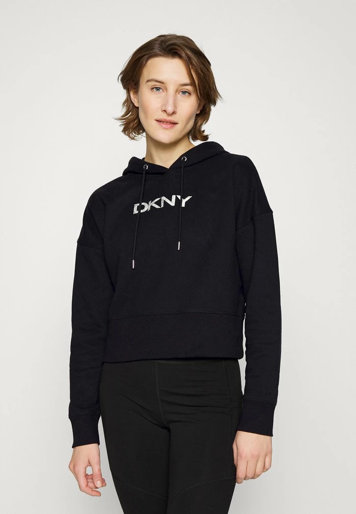 DKNY DEBOSSED SNAKE LOGO HOODIE - Hoodie - Black/silver 3 DKNY DEBOSSED SNAKE LOGO HOODIE - Hoodie - Black/silver