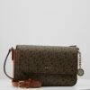 DKNY BRYANT - MD FLAP CROSSBODY - Across Body Bag - Mocha Caramel -Bag Haven Store 0e83a4082b9d44658bcd4b01666c6a9a
