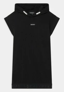 DKNY HOODED DRESS - Jersey Dress - Black