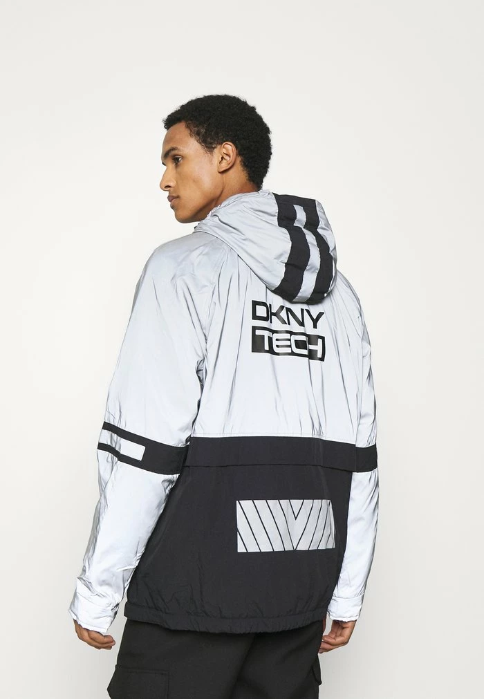 DKNY TOUCH RETRO HOODY - Light Jacket - Silver 5 DKNY TOUCH RETRO HOODY - Light Jacket - Silver - Image 3