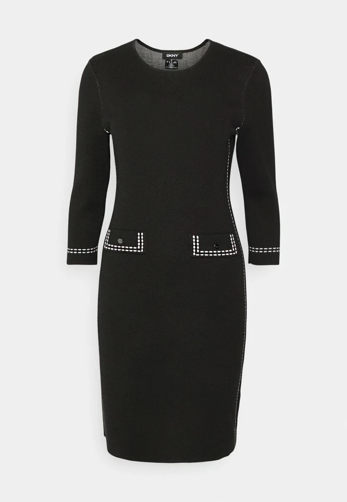 DKNY ELBOW SLEEVE SHEATH - Jumper Dress - Black/ivory 9 DKNY ELBOW SLEEVE SHEATH - Jumper Dress - Black/ivory - Image 7