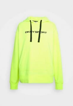 DKNY LAYERED SHADOW LOGO OVERSIZED HOODIE - Zip-up Sweatshirt - Zest