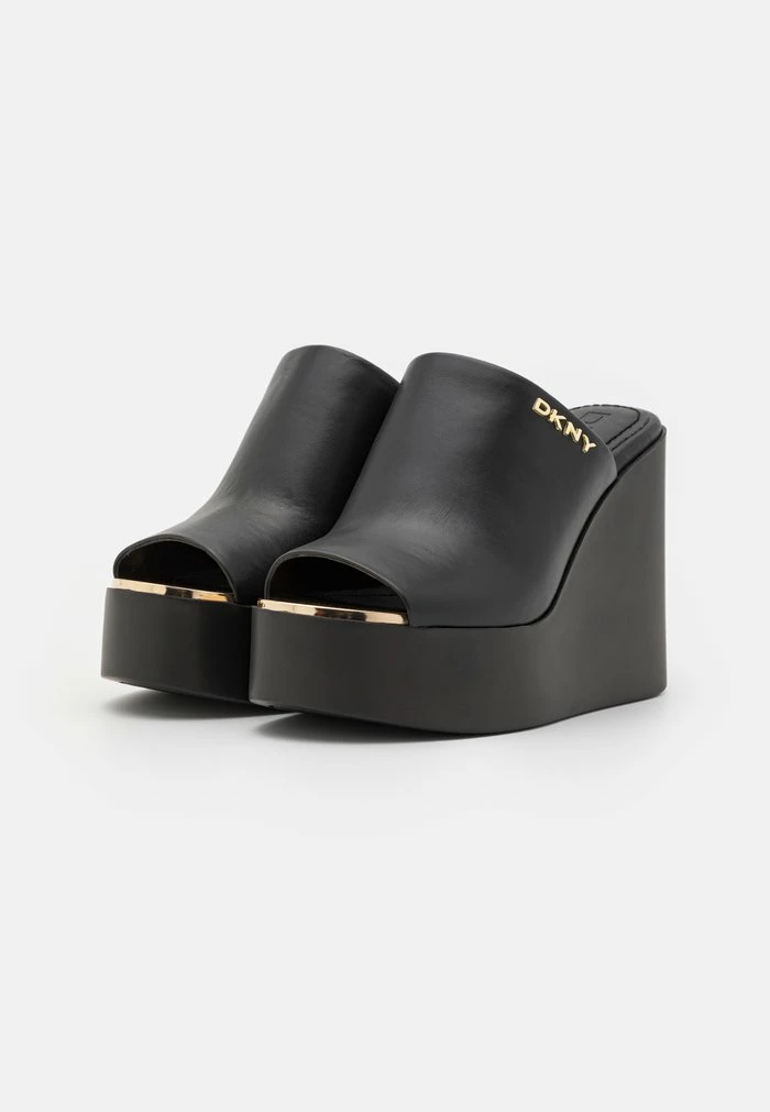 DKNY PEN WEDGE MULE - Heeled Mules - Black 4 DKNY PEN WEDGE MULE - Heeled Mules - Black - Image 2
