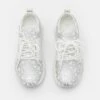 DKNY NATALIE LACE UP - Trainers - White/silver -Bag Haven Store 1c7bb7feee7345bc9e950e5b04417e53