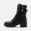 DKNY BART COMBAT BOOT BUCKLE - Lace-up Ankle Boots - Black -Bag Haven Store 1c98593fe2714ac9b6e098efcc7dcfe7
