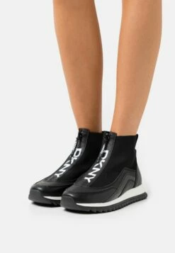DKNY VIKA ZIP UP - High-top Trainers - Black/white