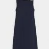 DKNY TRAPEZE WITH LOGO HARDWARE - Jersey Dress - Navy 14 DKNY TRAPEZE WITH LOGO HARDWARE - Jersey Dress - Navy -Bag Haven Store 1fdce8cc06934d4fa661d03ea5ad07d4