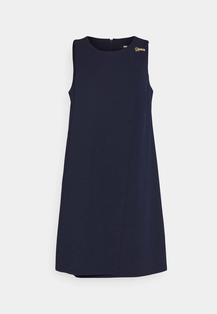 DKNY TRAPEZE WITH LOGO HARDWARE - Jersey Dress - Navy 8 DKNY TRAPEZE WITH LOGO HARDWARE - Jersey Dress - Navy - Image 6