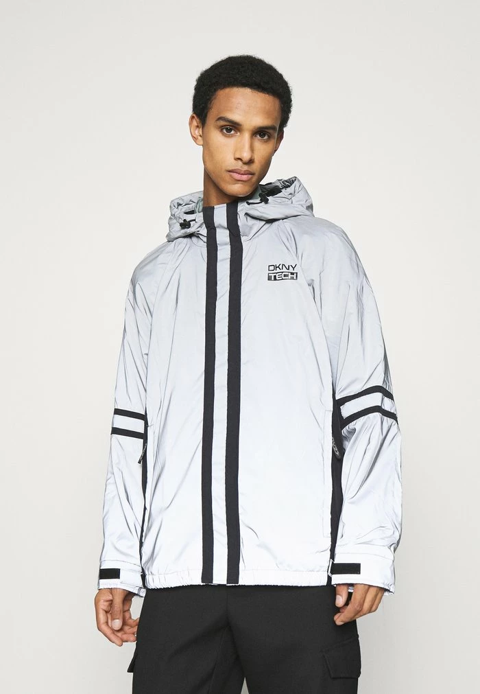 DKNY TOUCH RETRO HOODY - Light Jacket - Silver 3 DKNY TOUCH RETRO HOODY - Light Jacket - Silver