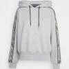 DKNY LOGO TAPE CROPPED HOODIE - Hoodie - Pearl Grey Heather 10 DKNY LOGO TAPE CROPPED HOODIE - Hoodie - Pearl Grey Heather -Bag Haven Store 27a8a17d723a4f2b884943e2f9a69024