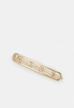 DKNY LOGO BARETTE - Brooch - Gold-coloured