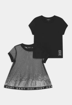 DKNY TEE 2-IN-1 - Print T-shirt - Black