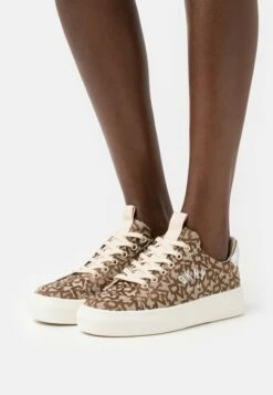 DKNY CARA LACE UP - Trainers - Chino/silver