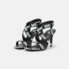 DKNY BANI MULTI BAND SLINGBACK - High Heeled Sandals - Black/white -Bag Haven Store 2ca19d1e6bf1416f807ef86d6203bf1b