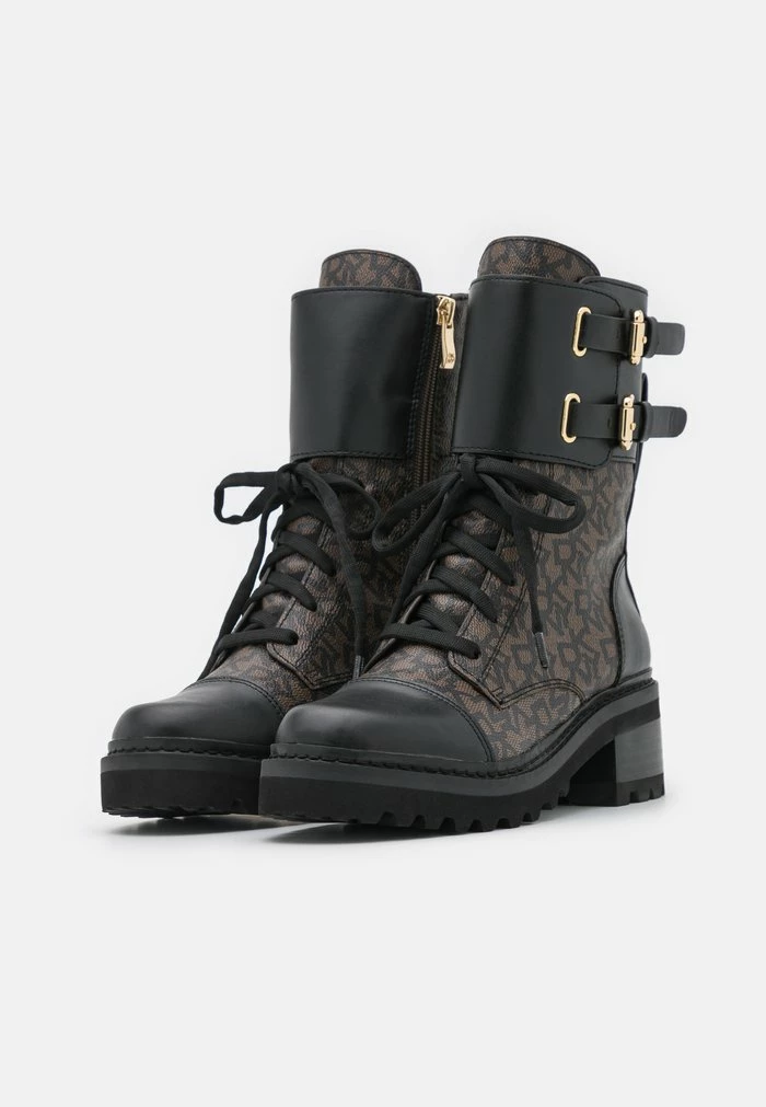 DKNY BART COMBAT BOOT BUCKLE - Lace-up Ankle Boots - Brown/black 5 DKNY BART COMBAT BOOT BUCKLE - Lace-up Ankle Boots - Brown/black - Image 3