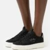DKNY CARA LACE UP - Trainers - Black/gunmetal -Bag Haven Store 2e412b21ebd94b18ad28037fb93045ac