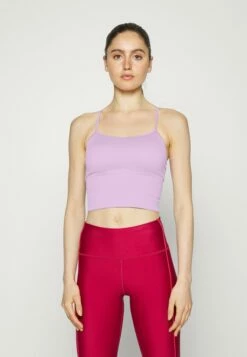 DKNY SEAMLESS STRAPPY CROP REMOVEABLE CUPS - Top - Wild Violet