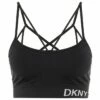 DKNY LOW IMPACT STRAPPYSEAMLESS BRA REMOVABLE CUPS - Light Support Sports Bra - Black -Bag Haven Store 31da7cd2980b403fad356be8d6a345e8
