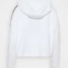 DKNY CROPPED ZIP HOODIE - Zip-up Sweatshirt - White -Bag Haven Store 34804fd14e0f4eea811d4f95d978a1f2