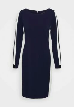 DKNY COLORBLOCK SHEATH - Shift Dress - Spring Navy/ivory
