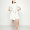 DKNY SHORT PUFF SLEEVE BELTED FIT AND FLARE - Day Dress - Ivory/spring Navy 9 DKNY SHORT PUFF SLEEVE BELTED FIT AND FLARE - Day Dress - Ivory/spring Navy -Bag Haven Store 37573a978a504c92bf47aa59684fe2b5