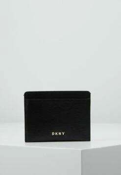 DKNY PERLA ENVELOPE FLAP - Wallet - Black/gold-coloured
