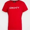 DKNY LOGO - Print T-shirt - Rudolph Red/silver-coloured -Bag Haven Store 3804529bf35a49c580b39f4ebfb70701