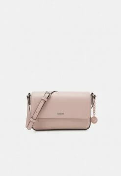 DKNY BRYANT FLAP CBODY SUTTON - Across Body Bag - Cashmere/silver-coloured