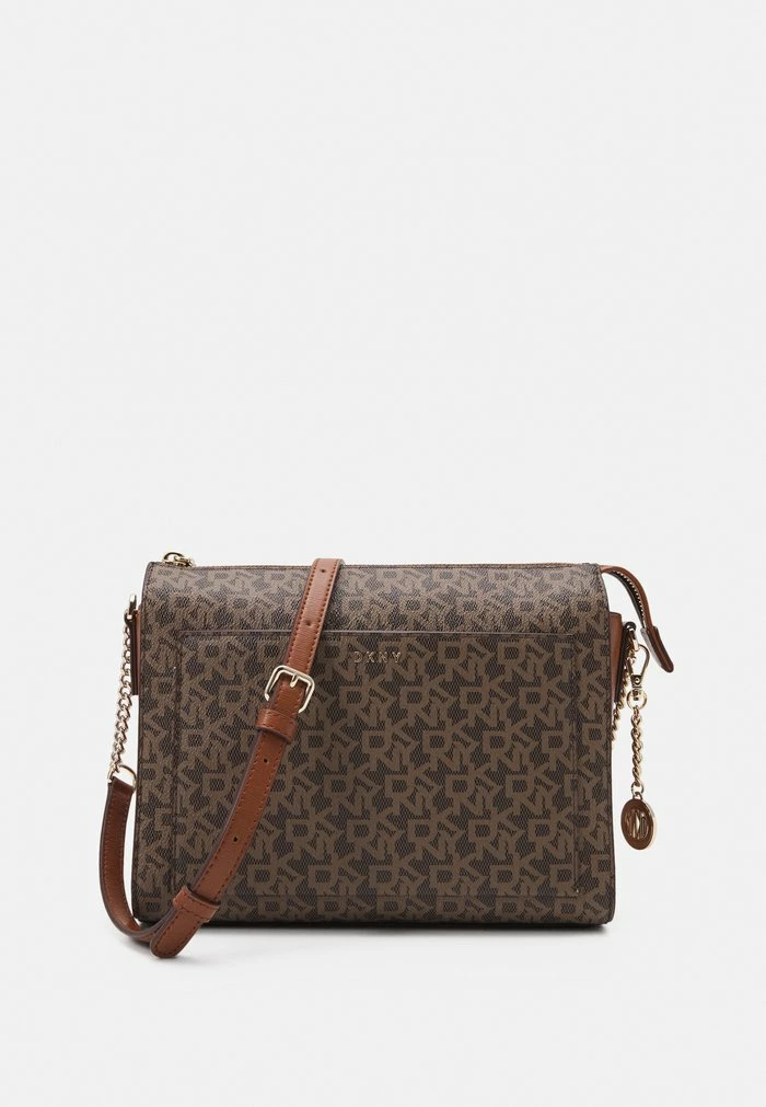 DKNY BRYANT BOX COATED LOGO - Across Body Bag - Mocha/caramel 4 DKNY BRYANT BOX COATED LOGO - Across Body Bag - Mocha/caramel - Image 2