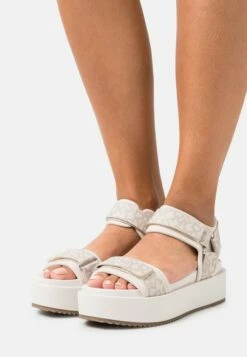 DKNY CERRINA PLATFORM SPORT - Sandals - Sand/hemp
