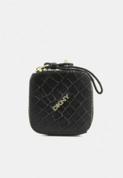 DKNY AIR POD DANGLE CROCO - Other Accessories - Black/gold-coloured