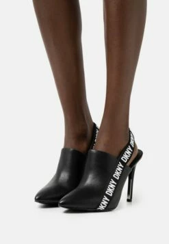 DKNY GLIN SLINGBACK MULE - Classic Heels - Black/white