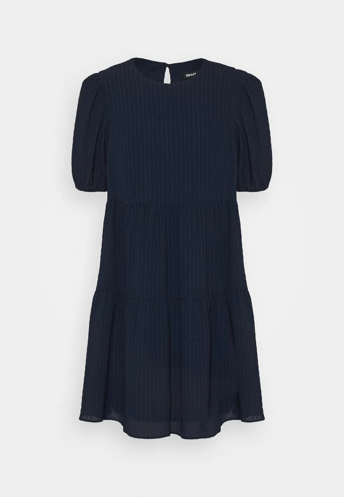 DKNY PUFF SLEEVE TIERED TRAPEZE - Day Dress - Spring Navy 7 DKNY PUFF SLEEVE TIERED TRAPEZE - Day Dress - Spring Navy - Image 5