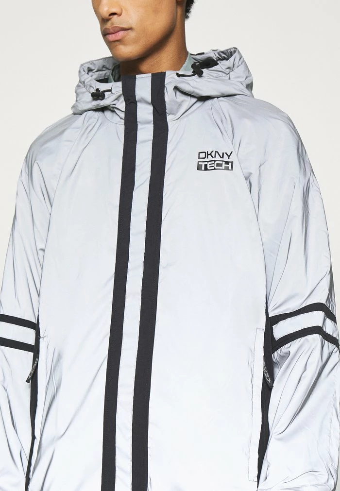 DKNY TOUCH RETRO HOODY - Light Jacket - Silver 9 DKNY TOUCH RETRO HOODY - Light Jacket - Silver - Image 7