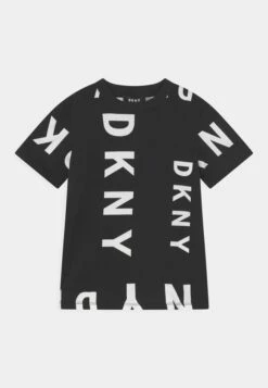 DKNY SHORT SLEEVES TEE UNISEX - Print T-shirt - Black/white